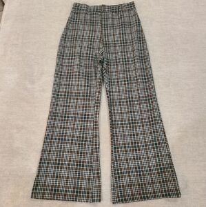 Free People Jules Wide Leg Plaid Pants